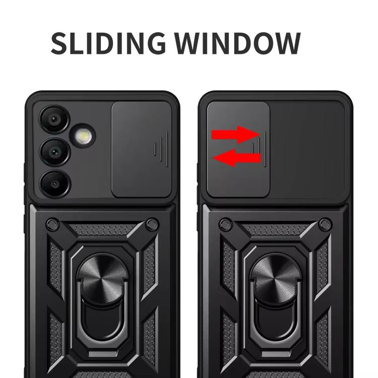 Military-Grade Armor Shockproof Case with Sliding Camera Cover & Ring Kickstand | For iPhone, Samsung Galaxy, Pixel – Drop Protection MIL-STD 810G