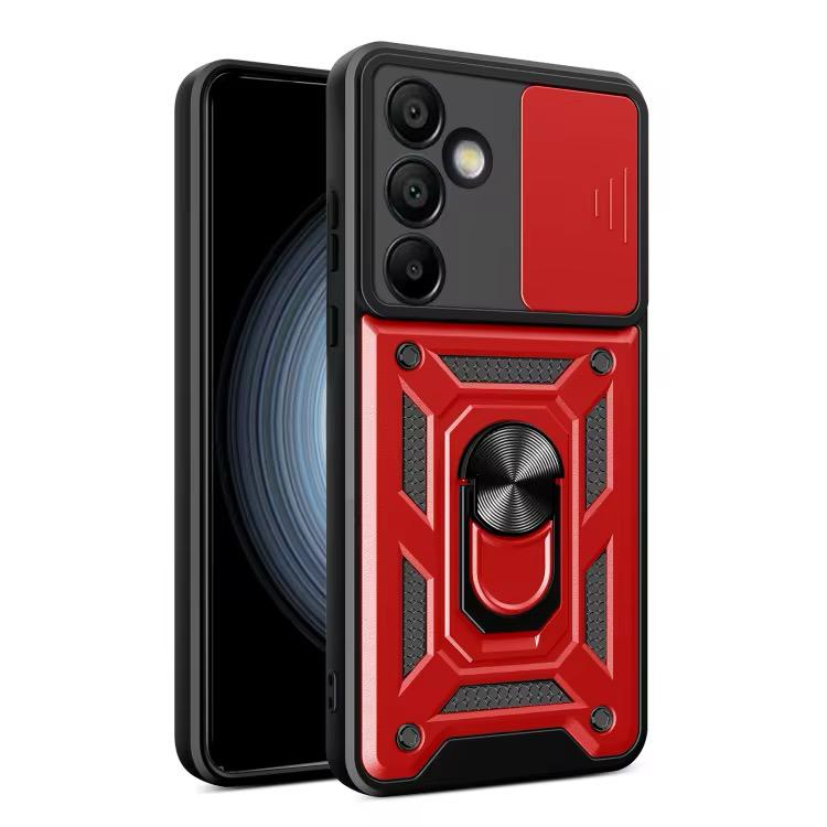 Military-Grade Armor Shockproof Case with Sliding Camera Cover & Ring Kickstand | For iPhone, Samsung Galaxy, Pixel – Drop Protection MIL-STD 810G
