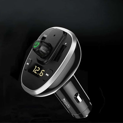 Bluetooth FM Transmitter Car Charger with Dual USB and TF Card Support