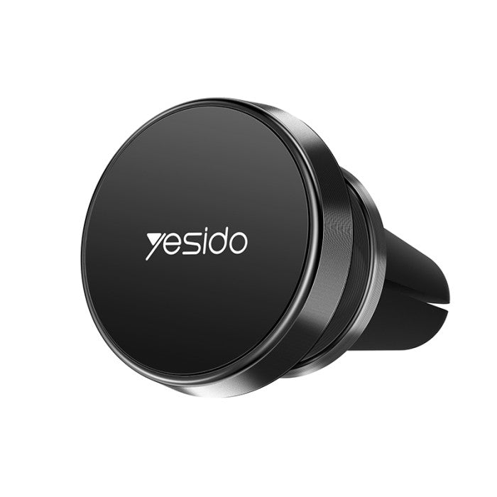 A black circular magnetic car dashboard mount with the 'yesido' brand name printed in white on the front, shown against a plain white background.