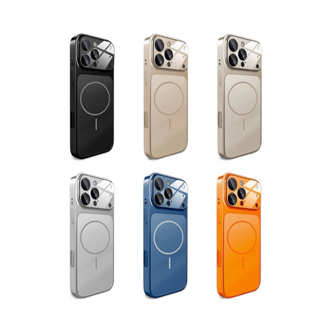 Matte Design Mag:Safe Case For iPhone 17 Pro Max, 17 Pro, 17, 16 Pro Max, 15 Pro Max, Glass Back Cover, Convert 15,16 Pro Max to 17 Pro Max