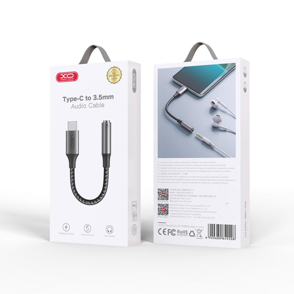 XO R258C USB-C to 3.5mm Aux Female Audio Jack Adapter