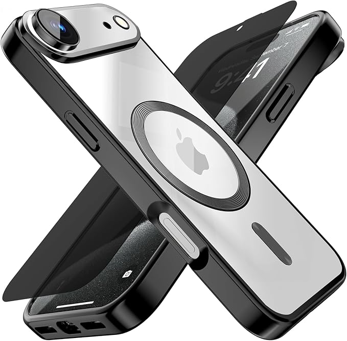 For iPhone MagSafe Chrome Case with Built-In Camera Lens Protection | Shockproof