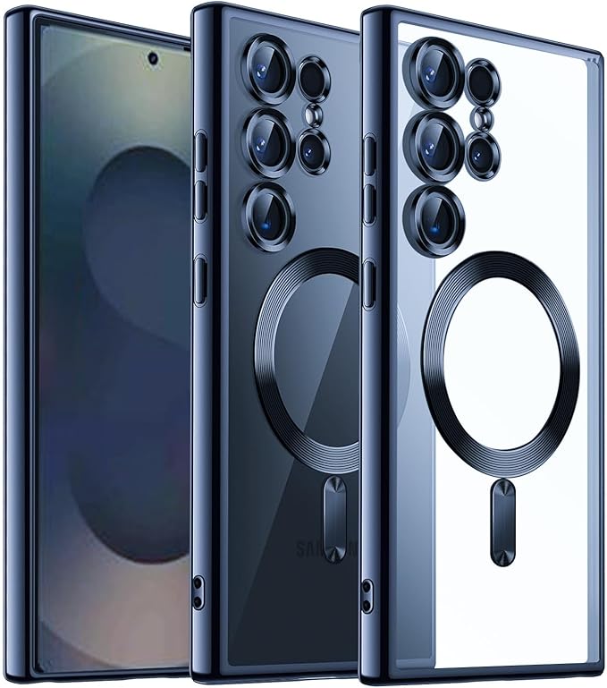 For Samsung Chrome Magnetic Case with Built-In Camera Lens Protection | Shockproof