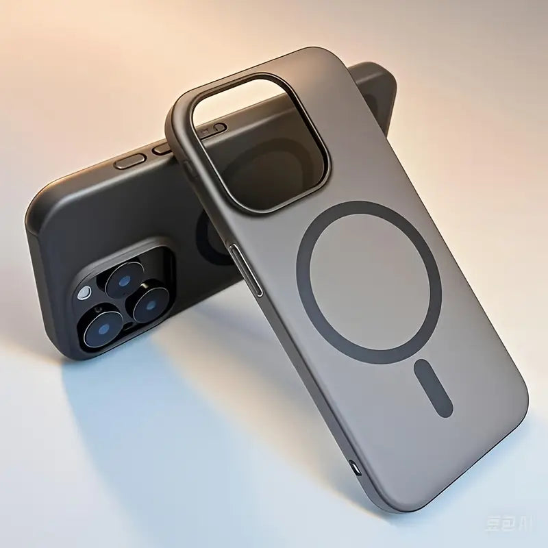 Slim Case For iPhone 16,15,14,13,12 Pro Max MagSafe Black & Frosted White Cover, Matte, Thin,