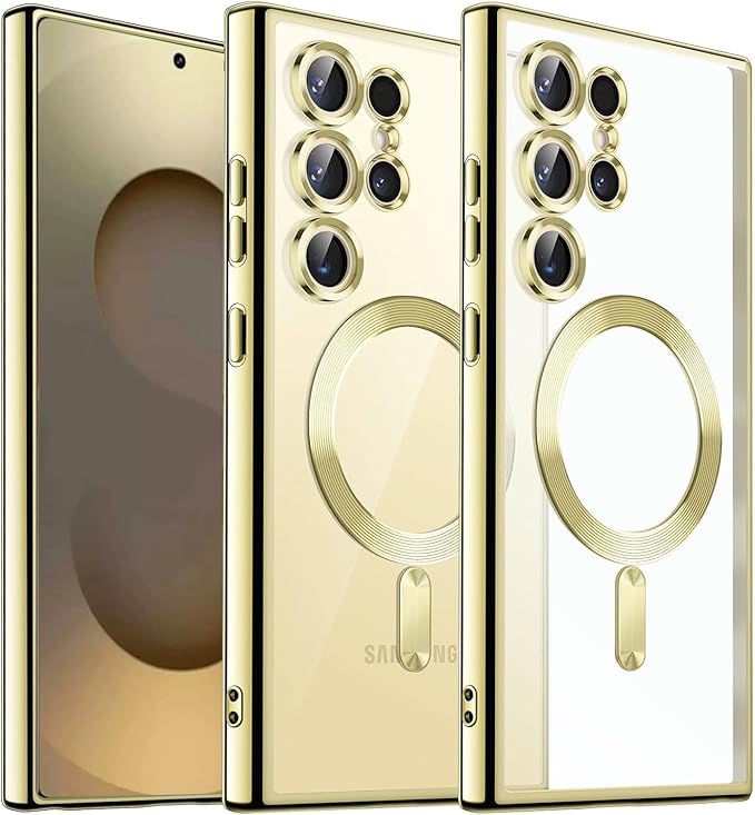 For Samsung Chrome Magnetic Case with Built-In Camera Lens Protection | Shockproof