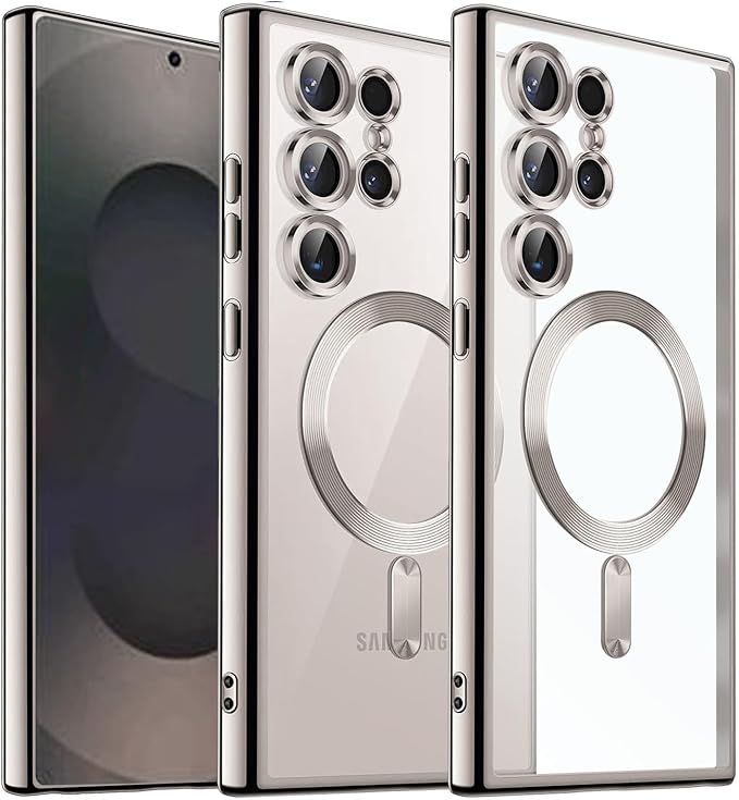 For Samsung Chrome Magnetic Case with Built-In Camera Lens Protection | Shockproof