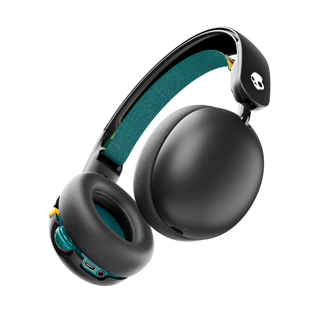 Skullcandy Grom Wireless Kids Bluetooth Headphones – Black | 45-Hour Battery | 