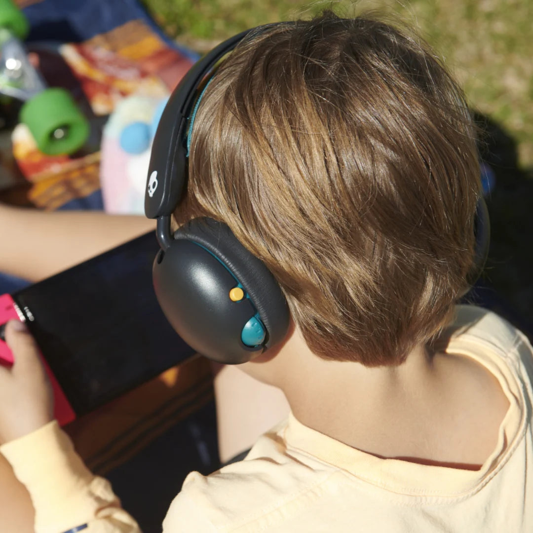 Skullcandy Grom Wireless Kids Bluetooth Headphones – Black | 45-Hour Battery