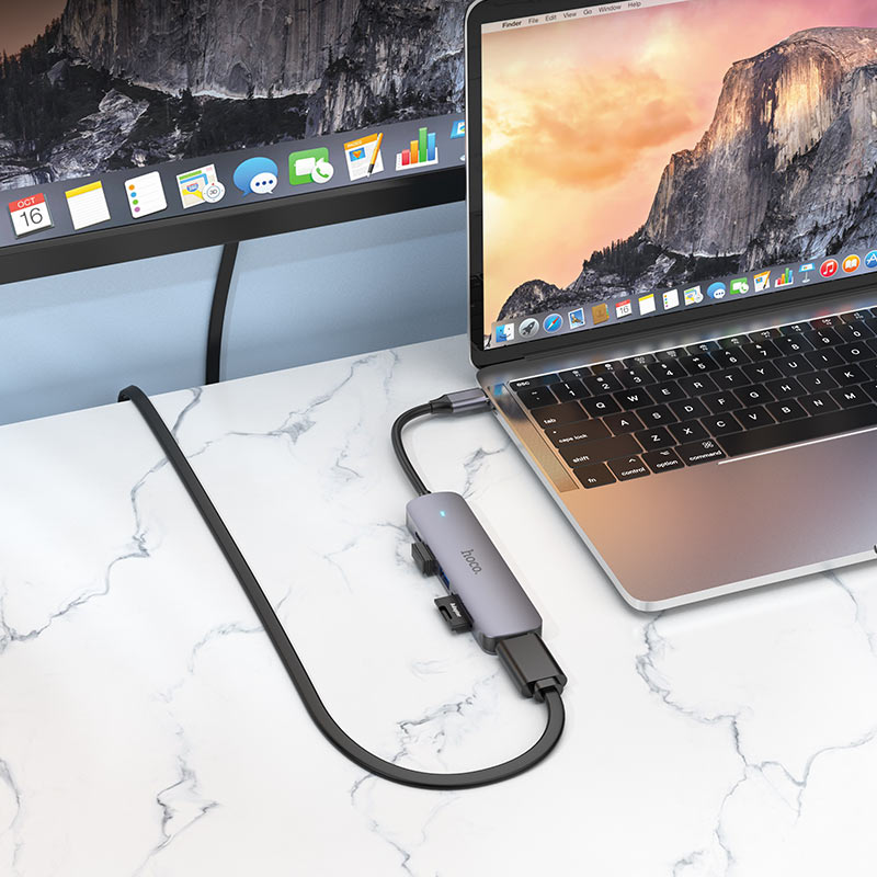 Type C HUB to 4K HDMI, USB2.0, USB3.0, Card Reader & Type C Multifunction Drive, support Charging Super Fast Data Transfer Device For Macbook & other Laptops