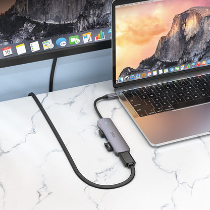 Type C HUB to 4K HDMI, USB2.0, USB3.0, Card Reader & Type C Multifunction Drive, support Charging Super Fast Data Transfer Device For Macbook & other Laptops