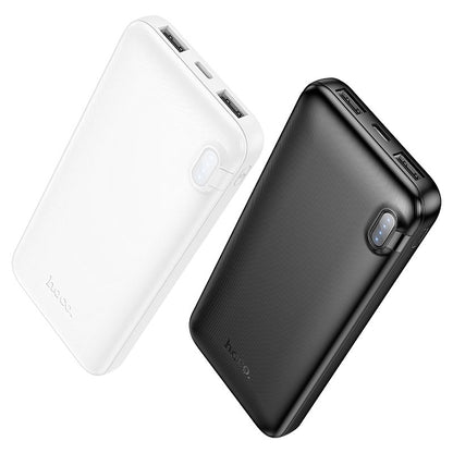 HOCO J128 Powerful 10000mAh Power Bank – Dual USB-A Outputs, Type-C & Micro-USB Inputs, Ultra-Slim Design