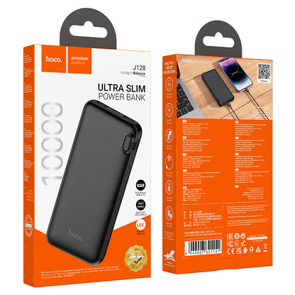 HOCO J128 Powerful 10000mAh Power Bank – Dual USB-A Outputs, Type-C & Micro-USB Inputs, Ultra-Slim Design