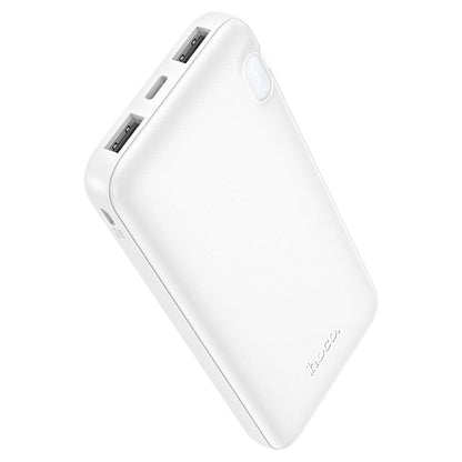 HOCO J128 Powerful 10000mAh Power Bank – Dual USB-A Outputs, Type-C & Micro-USB Inputs, Ultra-Slim Design