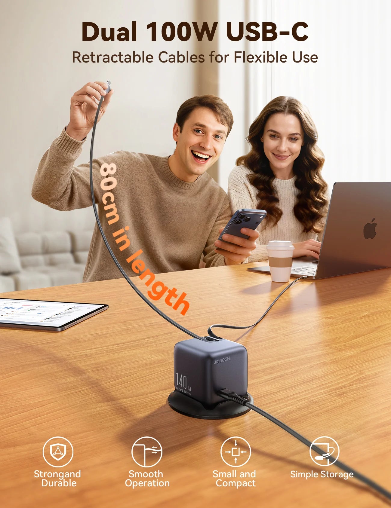 Joyroom JR-TRD01 Podix 140W GaN Charger | 5-Port Desktop Charging Hub