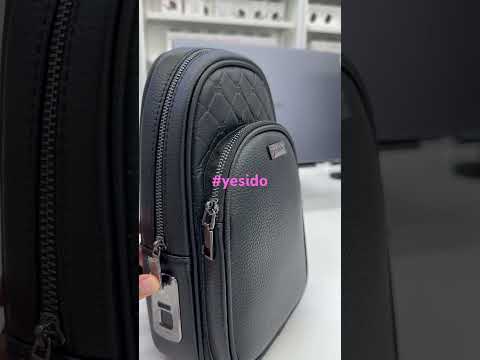 Smart crossbody Bag unisex , finger PRint unclock zipper 