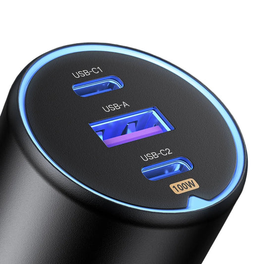 UGREEN 130W 3-PORT FAST CAR CHARGER FOR LAPTOP, TABLETS & PHONES