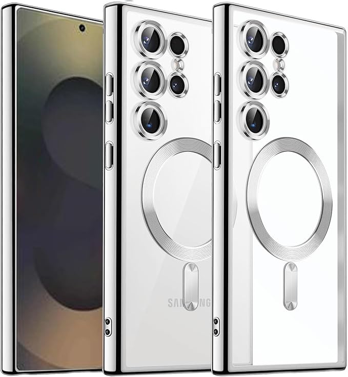 For Samsung Chrome Magnetic Case with Built-In Camera Lens Protection | Shockproof